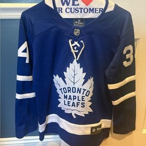 Youth Fanatics Blue and White Toronto Maple Leafs Jersey